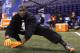 INDIANAPOLIS, IN - FEBRUARY 26: Wide receiver Justin Blackmon of Oklahoma State gets ready during the 2012 NFL Combine at Lucas Oil Stadium on February 26, 2012 in Indianapolis, Indiana. (Photo by Joe Robbins/Getty Images)