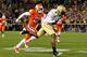 ATLANTA, GA - OCTOBER 29: Stephen Hill #5 of the Georgia Tech Yellow Jackets fails to pull in this reception against Darius Robinson #21 of the Clemson Tigers at Bobby Dodd Stadium on October 29, 2011 in Atlanta, Georgia. (Photo by Kevin C. Cox/Getty Images)
