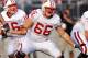 COLUMBUS, OH - OCTOBER 10: Offensive lineman Peter Konz #66 of the Wisconsin Badgers blocks against the Ohio State Buckeyes at Ohio Stadium on October 10, 2009 in Columbus, Ohio. (Photo by Jamie Sabau/Getty Images)