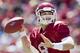 FAYETTEVILLE, AR - APRIL 21: Quarterback Tyler Wilson #8 of the Arkansas Razorbacks Red Team throws a pass during the Spring Game at Donald W. Reynolds Stadium on April 21, 2012 in Fayetteville, Arkansas. (Photo by Wesley Hitt/Getty Images)