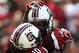 South Carolina OL A.J. Cann (right)