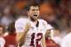 GLENDALE, AZ - JANUARY 02: Andrew Luck #12 of the Stanford Cardinal reacts during the Tostitos Fiesta Bowl against the Oklahoma State Cowboys on January 2, 2012 at University of Phoenix Stadium in Glendale, Arizona. (Photo by Christian Petersen/Getty Images)