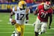 ATLANTA, GA - DECEMBER 3: Morris Claiborne #17 of the LSU Tigers returns an interception for a touchdown against the Georgia Bulldogs during the SEC Championship Game at the Georgia Dome on December 3, 2011 in Atlanta, Georgia. (Photo by Scott Cunningham/Getty Images)