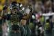 PASADENA, CA - JANUARY 02: Running back LaMichael James #21 of the Oregon Ducks reacts in the fourth quarter while taking on the Wisconsin Badgers at the 98th Rose Bowl Game on January 2, 2012 in Pasadena, California. (Photo by Harry How/Getty Images)