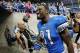 DETROIT, MI - OCTOBER 10: Calvin Johnson #81 of the Detroit Lions leaves the field after defeating the Chicago Bears 24-13 at Ford Field on October 10, 2011 in Detroit, Michigan. (Photo by Gregory Shamus/Getty Images)