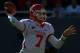 DALLAS, TX - JANUARY 02: Case Keenum #7 of the Houston Cougars throws against the Penn State Nittany Lions during the TicketCity Bowl at Cotton Bowl Stadium on January 2, 2012 in Dallas, Texas. (Photo by Ronald Martinez/Getty Images)