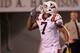 CHARLOTTESVILLE, VA - NOVEMBER 26: Marcus Davis #7 of the Virginia Tech Hokies celebrates after scoring a touchdown against the Virginia Cavaliers at Scott Stadium on November 26, 2011 in Charlottesville, Virginia. (Photo by Geoff Burke/Getty Images)