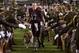 COLLEGE STATION, TX - NOVEMBER 24: Ryan Tannehill #17 of the Texas A&M Aggies leads his team on to the field prior to a game against the Texas Longhorns at Kyle Field on November 24, 2011 in College Station, Texas. (Photo by Darren Carroll/Getty Images)