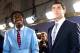 NEW YORK, NY - APRIL 26: (L-R) Quarterback prospects Robert Griffin III from Baylor and Andrew Luck from Stanford arrive on the red carpet during the 2012 NFL Draft at Radio City Music Hall on April 26, 2012 in New York City. (Photo by Al Bello/Getty Images)