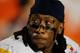MIAMI GARDENS, FL - JANUARY 04: Bruce Irvin #11 of the West Virginia Mountaineers looks on against the Clemson Tigers during the Discover Orange Bowl at Sun Life Stadium on January 4, 2012 in Miami Gardens, Florida. (Photo by Streeter Lecka/Getty Images)