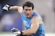 INDIANAPOLIS, IN - FEBRUARY 27: Linebacker Luke Kuechly of Boston College takes part in a drill during the 2012 NFL Combine at Lucas Oil Stadium on February 27, 2012 in Indianapolis, Indiana. (Photo by Joe Robbins/Getty Images)