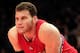 NEW YORK, NY - APRIL 25: Blake Griffin #32 of the Los Angeles Clippers looks on against the New York Knicks at Madison Square Garden on April 25, 2012 in New York City. NOTE TO USER: User expressly acknowledges and agrees that, by downloading and/or using this Photograph, user is consenting to the terms and conditions of the Getty Images License Agreement. (Photo by Chris Trotman/Getty Images)