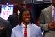 NEW YORK, NY - APRIL 26: Robert Griffin III from Baylor smiles on stage during the first round of the 2012 NFL Draft at Radio City Music Hall on April 26, 2012 in New York City. Griffin III was selected #2 overall by the Washington Redskins. (Photo by Al Bello/Getty Images)