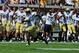 ATLANTA, GA - SEPTEMBER 24: Stephen Hill #5 of the Georgia Tech Yellow Jackets makes a catch for a 59-yard touchdown against the North Carolina Tar Heels at Bobby Dodd Field on September 24, 2011 in Atlanta, Georgia. (Photo by Scott Cunningham/Getty Images)