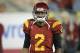 LOS ANGELES, CA - NOVEMBER 26: Wide receiver Robert Woods #2 of the USC Trojans gets ready for the game with the UCLA Bruins at the Los Angeles Memorial Coliseum on November 26, 2011 in Los Angeles, California. (Photo by Stephen Dunn/Getty Images)