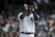 NEW YORK, NY - APRIL 28: Freddy Garcia #36 of the New York Yankees reacts to the game action in the top of the second inning against the Detroit Tigers at Yankee Stadium on April 28, 2012 in the Bronx borough of New York City. (Photo by Christopher Pasatieri/Getty Images)