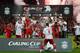 Liverpool celebrate their League Cup victory