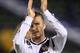 CARSON, CA - APRIL 28: David Beckham #23 of the Los Angeles Galaxy salutes the crowd after the game with FC Dallas at The Home Depot Center on April 28, 2012 in Carson, California. The game ended in a 1-1 tie. (Photo by Stephen Dunn/Getty Images)