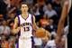 PHOENIX, AZ - APRIL 25: Steve Nash #13 of the Phoenix Suns moves the ball upcourt during the NBA game against the San Antonio Spurs at US Airways Center on April 25, 2012 in Phoenix, Arizona. The Spurs defeated the Suns 110-106. NOTE TO USER: User expressly acknowledges and agrees that, by downloading and or using this photograph, User is consenting to the terms and conditions of the Getty Images License Agreement. (Photo by Christian Petersen/Getty Images)