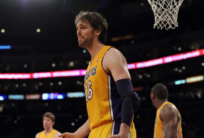 Pau Gasol had two points, four rebounds and five assists in the first half.