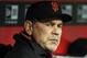 CINCINNATI, OH - APRIL 25: Bruce Bochy the manager of the San Francisco Giants watches the action during the game against the Cincinnati Reds at Great American Ball Park on April 25, 2012 in Cincinnati, Ohio. (Photo by Andy Lyons/Getty Images)