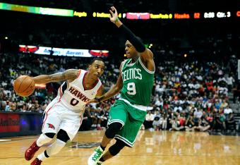 Jeff Teague has used his speed to his advantage against Boston tonight.