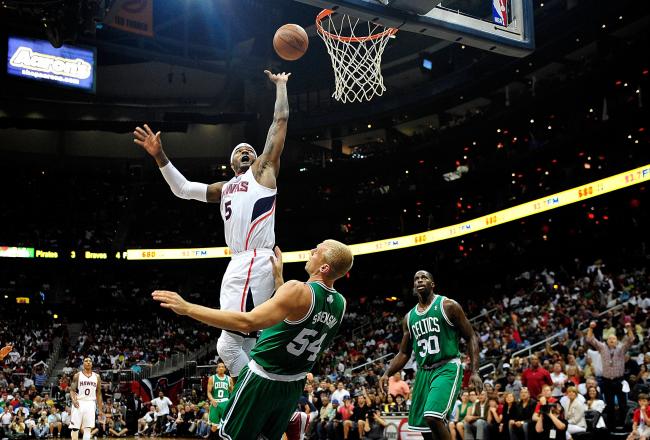 Josh Smith has played above the rim at times tonight.