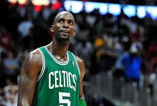 Boston's offense is flowing through Kevin Garnett in the fourth quarter.