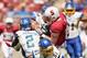 STANFORD, CA - SEPTEMBER 03: Zach Ertz #86 of the Stanford Cardinal is tackled by Duke Ihenacho #2 and Vince Buhagiar #36 of the San Jose State Spartans at Stanford Stadium on September 3, 2011 in Stanford, California. (Photo by Ezra Shaw/Getty Images)