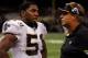 NEW ORLEANS - SEPTEMBER 09: Jonathan Vilma #51 talks with Gregg Williams of the New Orleans Saints during the game against the Minnesota Vikings at Louisiana Superdome on September 9, 2010 in New Orleans, Louisiana. (Photo by Chris Graythen/Getty Images)