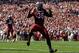 COLUMBIA, SC - NOVEMBER 12: D.J. Swearinger #36 of the South Carolina Gamecocks celebrates after making a defensive stop against the Florida Gators during their game at Williams-Brice Stadium on November 12, 2011 in Columbia, South Carolina. (Photo by Streeter Lecka/Getty Images)