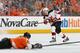 PHILADELPHIA, PA - APRIL 29: David Clarkson #23 of the New Jersey Devils in action against the Philadelphia Flyers in Game One of the Eastern Conference Semifinals during the 2012 NHL Stanley Cup Playoffs at the Wells Fargo Center on April 29, 2012 in Philadelphia, Pennsylvania. The Flyers defeated the Devils 4-3 in overtime. (Photo by Jim McIsaac/Getty Images)