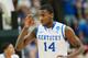 ATLANTA, GA - MARCH 25: Michael Kidd-Gilchrist #14 of the Kentucky Wildcats clelebrates a three-pointer against the Baylor Bears in the first half during the 2012 NCAA Men's Basketball South Regional Final at the Georgia Dome on March 25, 2012 in Atlanta, Georgia. (Photo by Kevin C. Cox/Getty Images)