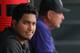DENVER, CO - MAY 01: Starting pitcher Jhoulys Chacin #45 of the Colorado Rockies looks on from the dugout with pitching coach Bob Apodaca (R) of the Rockies after giving up 4 runs to the Los Angeles Dodgers in the first inning at Coors Field on May 1, 2012 in Denver, Colorado. Chacin collected the loss as the Dodgers defeated the Rockies 7-6. (Photo by Doug Pensinger/Getty Images)
