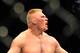 LAS VEGAS - JULY 11: Brock Lesnar reacts after knocking out Frank Mir during their heavyweight title bout during UFC 100 on July 11, 2009 in Las Vegas, Nevada. (Photo by Jon Kopaloff/Getty Images)