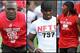 Fresno Teammates Byrd, Johnson Jr. and Moore, from left to right.