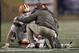 PITTSBURGH, PA - DECEMBER 08: Colt McCoy #12 of the Cleveland Browns lays on the ground while speaking to athletic trainers after a helmet to helmet hit from James Harrison #92 of the Pittsburgh Steelers during the game on December 8, 2011 at Heinz Field in Pittsburgh, Pennsylvania. (Photo by Jared Wickerham/Getty Images)