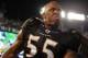 BALTIMORE - NOVEMBER 24: Terrell Suggs #55 of the Baltimore Ravens celebrates a sack against the San Francisco 49ers at M&T Bank Stadium on November 24. 2011 in Baltimore, Maryland. The Ravens defeated the 49ers 16-6. (Photo by Larry French/Getty Images)
