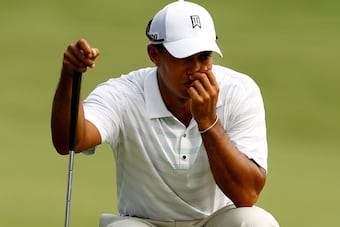Tiger Woods has not had his best ball striking round at Quail Hollow today