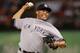 ARLINGTON, TX - APRIL 23: Mariano Rivera #42 of the New York Yankees throws against the Texas Rangers at Rangers Ballpark in Arlington on April 23, 2012 in Arlington, Texas. (Photo by Ronald Martinez/Getty Images)