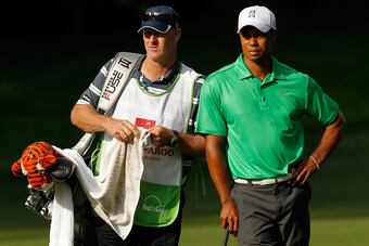 Tiger is 1 over-par and has some work to do