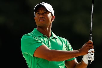 Tiger is 1 over for his round and looking for answers.