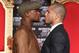Cotto and Mayweather at the fight's announcement.