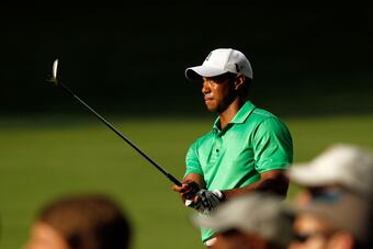 Tiger is 1 over for the day Even for the tournament