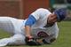 CHICAGO, IL - MAY 04: Starting pitcher Paul Maholm #28 of the Chicago Cubs reacts after being hit in the leg on a ball by Dee Gordon of the Los Angeles Dodgers at Wrigley Field on May 4, 2012 in Chicago, Illinois. (Photo by Jonathan Daniel/Getty Images)