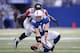 INDIANAPOLIS, IN - NOVEMBER 6: Dallas Clark #44 of the Indianapolis Colts tries to make a reception in front of Curtis Lofton #50 of the Atlanta Falcons at Lucas Oil Stadium on November 6, 2011 in Indianapolis, Indiana. The Falcons defeated the Colts 31-7. (Photo by Joe Robbins/Getty Images)