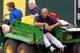 Rivera carted off the field after tearing his ACL.