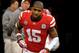 LINCOLN, NE - NOVEMBER 25: Cornerback Alfonzo Dennard #15 of the Nebraska Cornhuskers is greeted by Head Coach Bo Pelini on senior day before playing a game against the Iowa Hawkeyes at Memorial Stadium November 25, 2011 in Lincoln, Nebraska. Nebraska defeated Iowa 20-7. (Photo by Eric Francis/Getty Images)