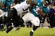 JACKSONVILLE, FL - OCTOBER 24: Maurice Jones-Drew #32 of the Jacksonville Jaguars is tackled by Bernard Pollard #31 of the Baltimore Ravens during the game at EverBank Field on October 24, 2011 in Jacksonville, Florida. (Photo by Sam Greenwood/Getty Images)