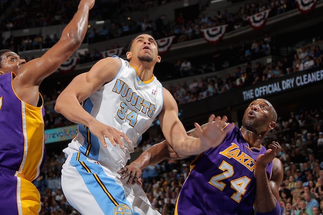 JaVale McGee has two blocked shots in the first half.
